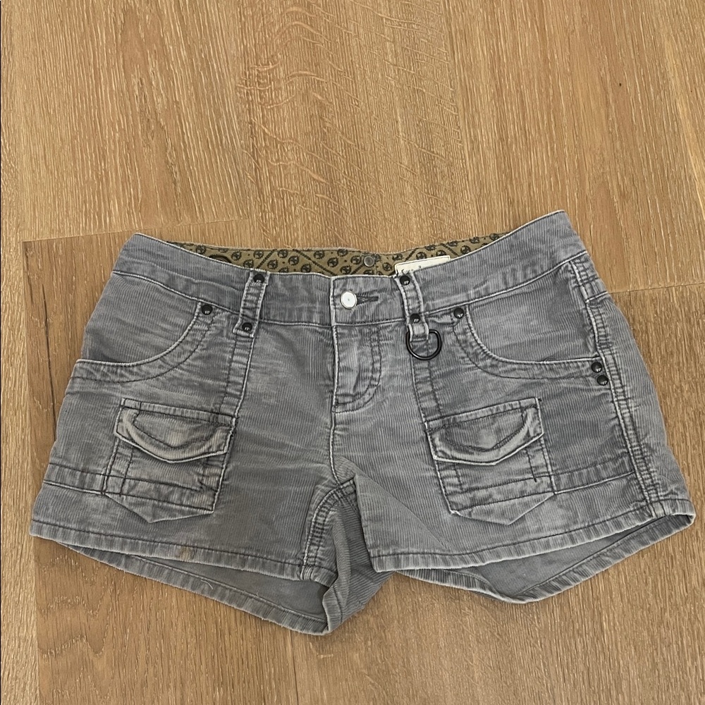 Free People Charcoal Cargo Shorts